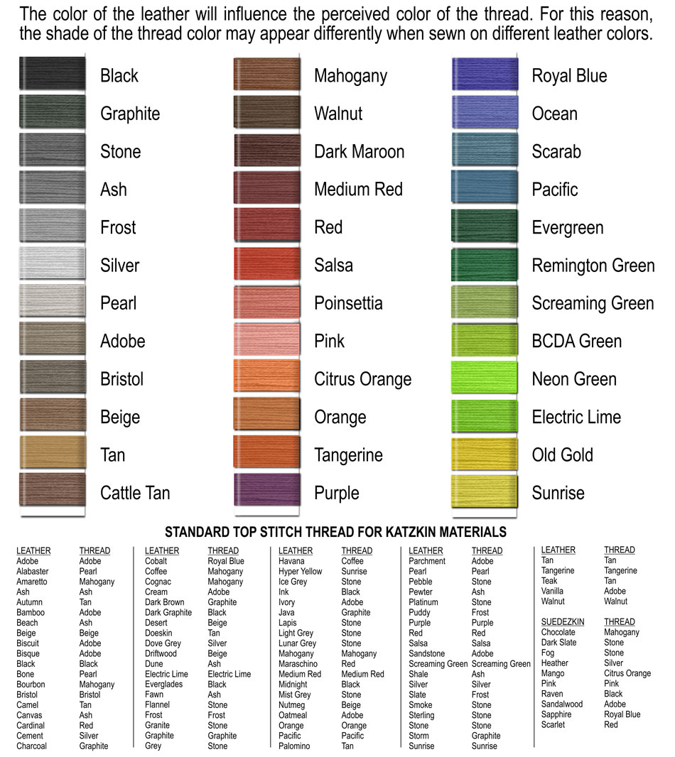 Leather Color Chart  SaamiCraftRonanCraft