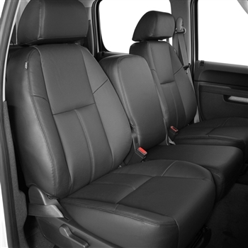 Chevrolet Silverado Crew Cab Katzkin Leather Seats 2008 3 Passenger Front Seat With Under Storage Autoseatskins Com - Seat Covers For A 2008 Chevy Silverado Extended Cab