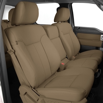 thumbnail image 2 of Soillar Faux Leather Seat Covers For Ford F-150 Crew Cab 2009-2024 – Full Set (Front & Rear), Black 2 of 6