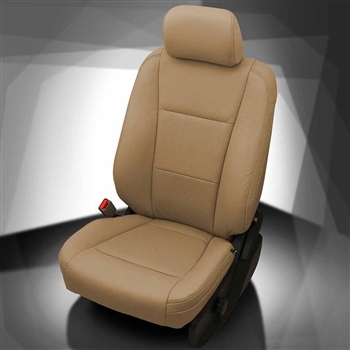 2001 Ford F350 Lariat XLT Driver Side Bottom Seat Cover - Tan Perforated Leatherette
